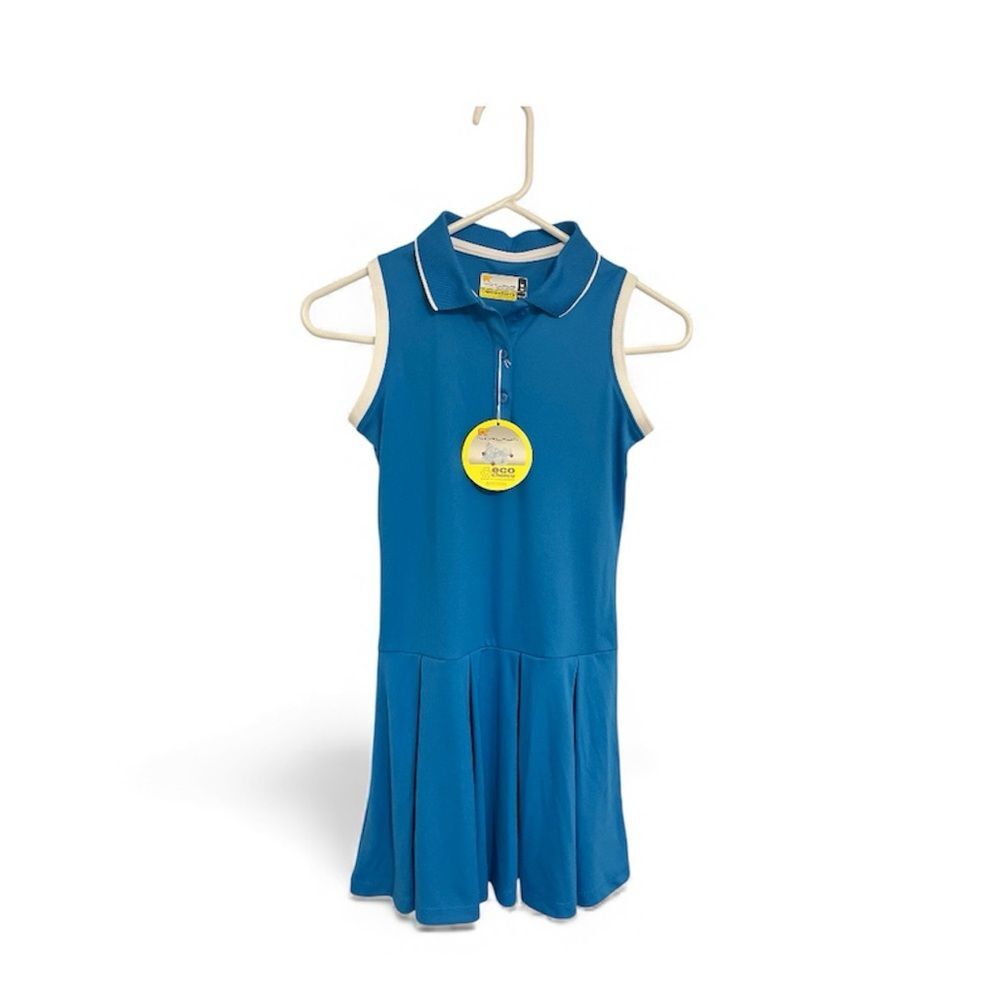 NWT Nicklaus girl blue sleeve dress Sz M (10-12)